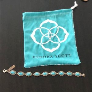 Kendra Scott Turquoise & Gold Jana Bracelet